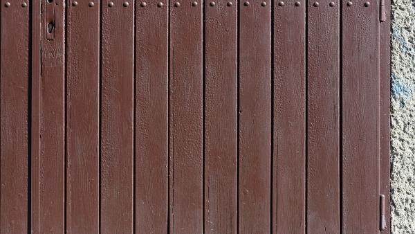 Painted red planks