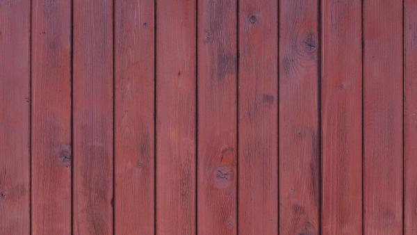 Painted red planks