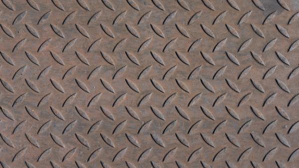 Rusted tread steel plate