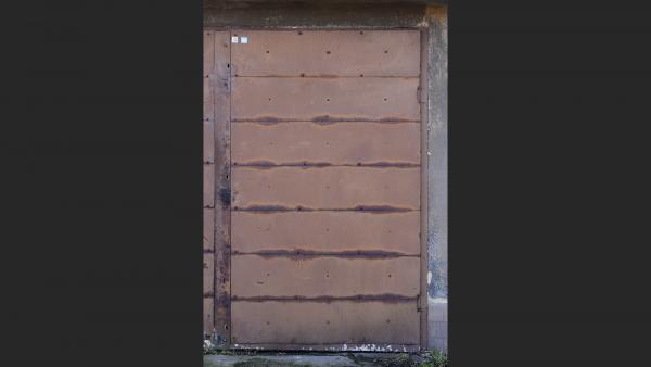 Painted metal doors