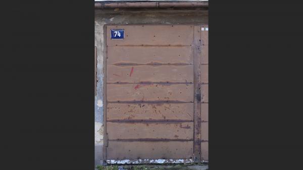 Painted metal doors