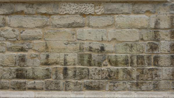 Eroded stone wall