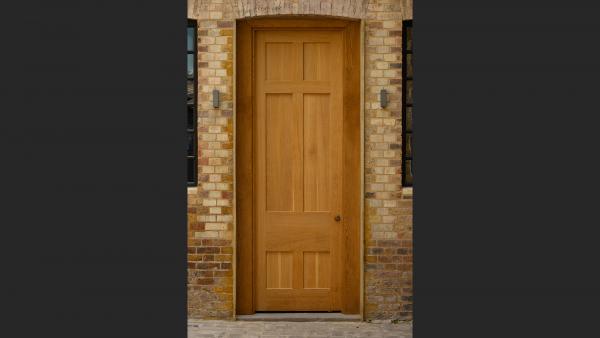 New wooden door