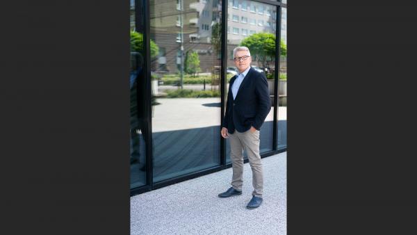 Standing businessman photo