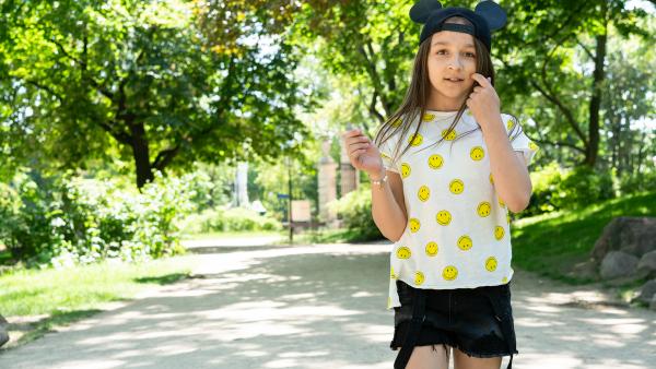 Young girl in park photo