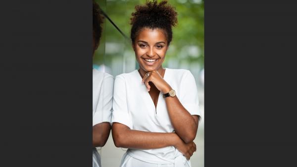 Smiling businesswoman