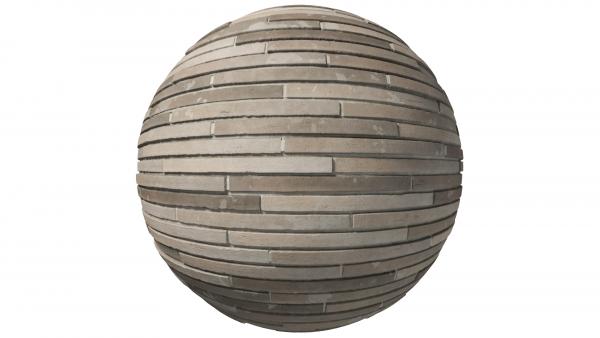 Grey Roman protruding brick shader