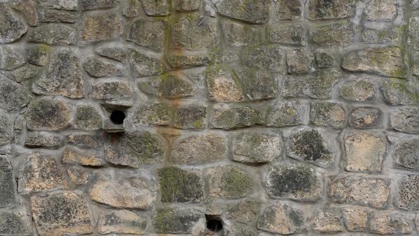 Cobblestone wall