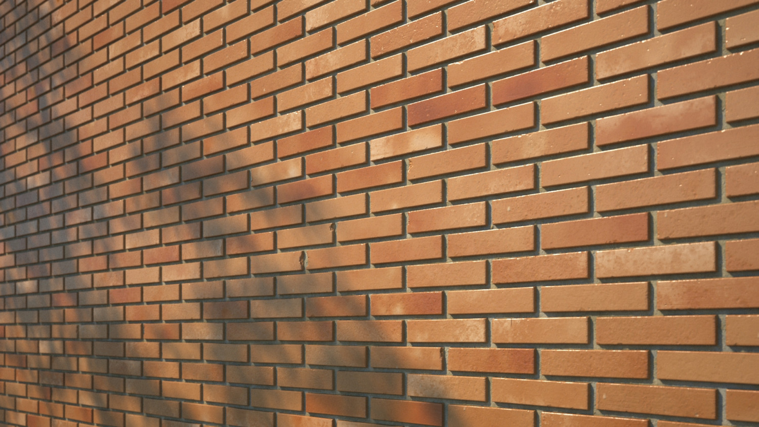 Glossy yellow clinker brick texture