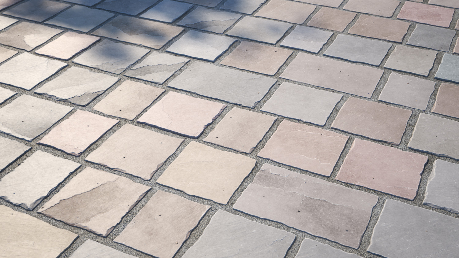 Colour stone pavement texture