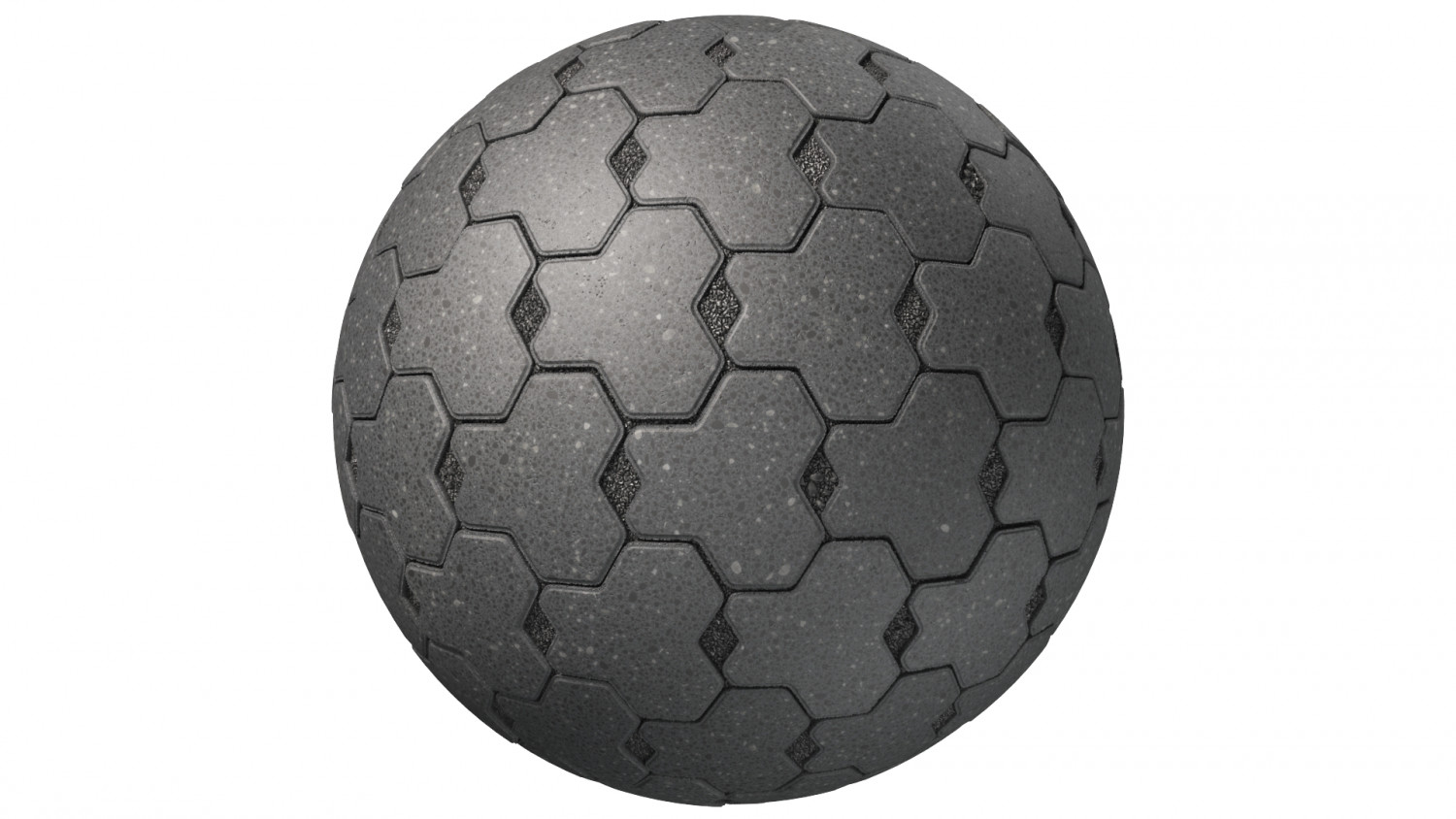 Modern hexagonal pavement