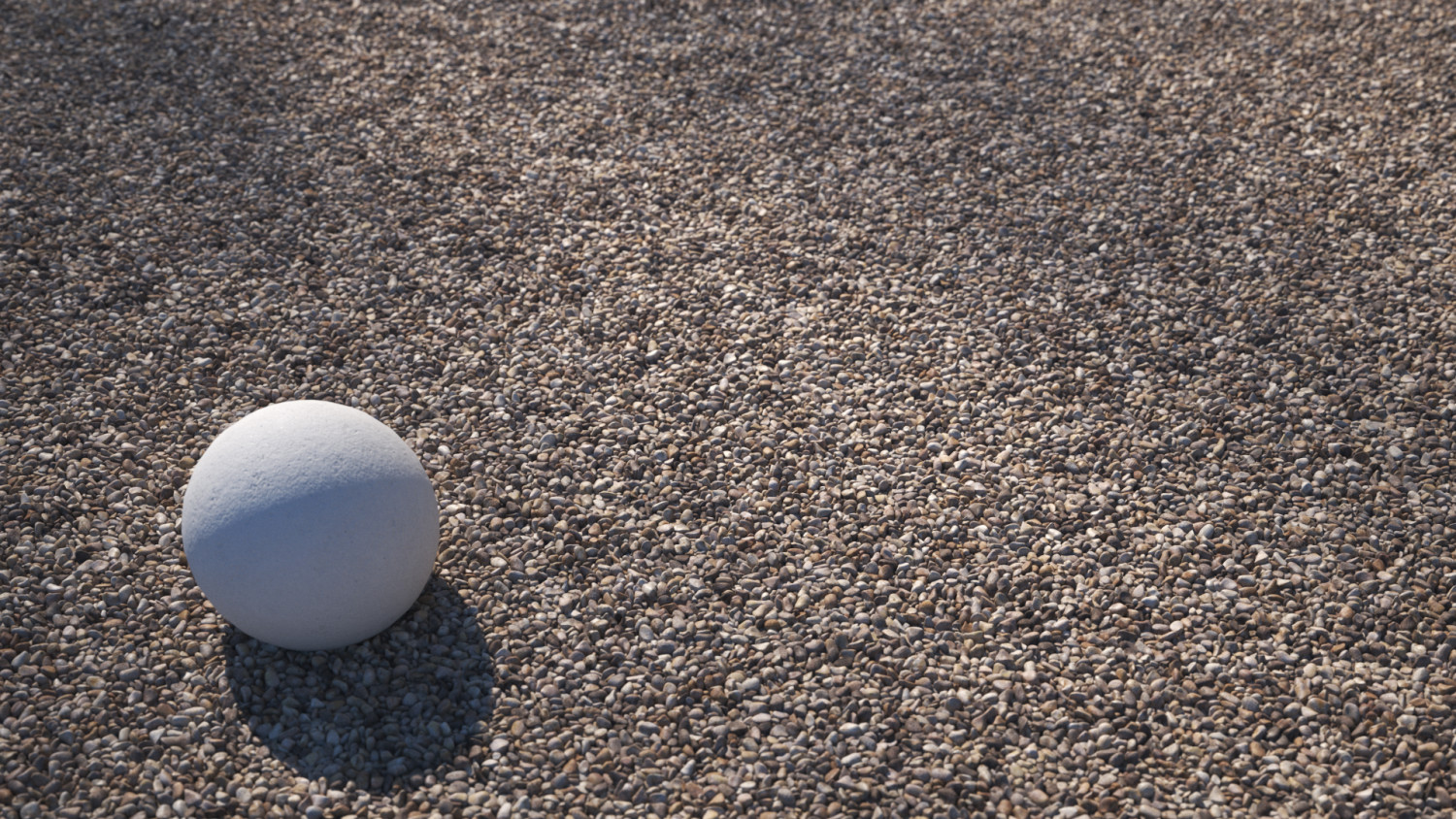 Fine even gravel surface texture