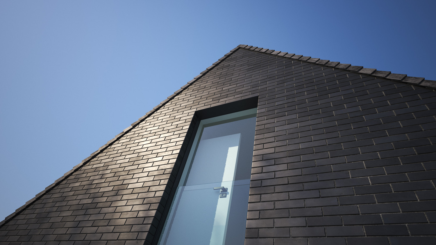 Black clinker brick texture