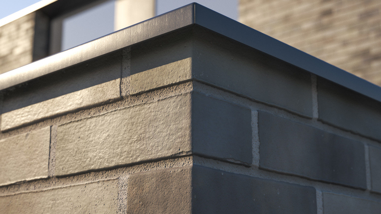 Modern grey clinker brick texture