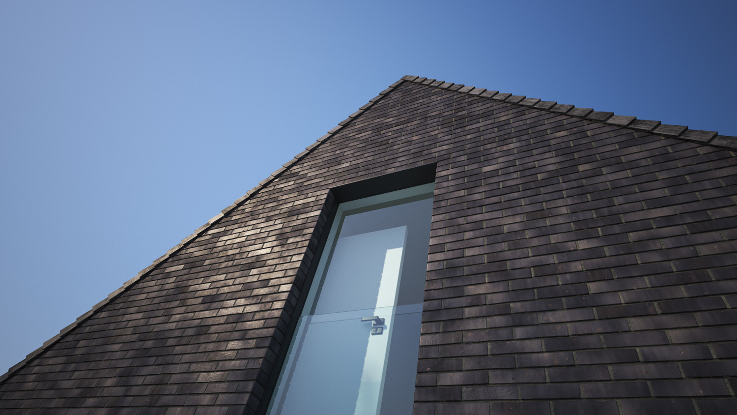 Modern black clinker brick texture