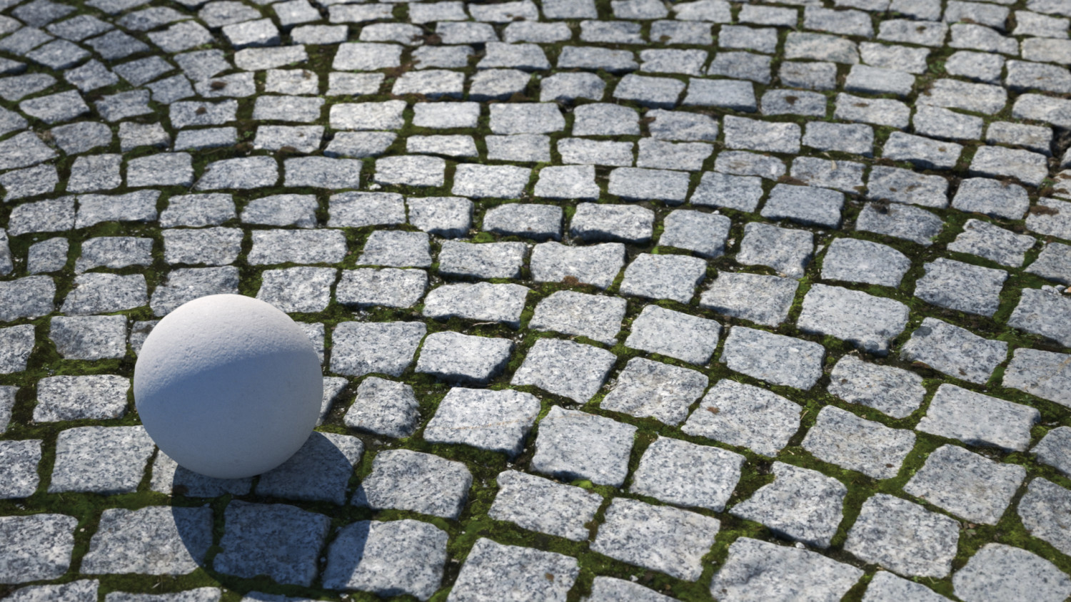 Cobblestone road paving