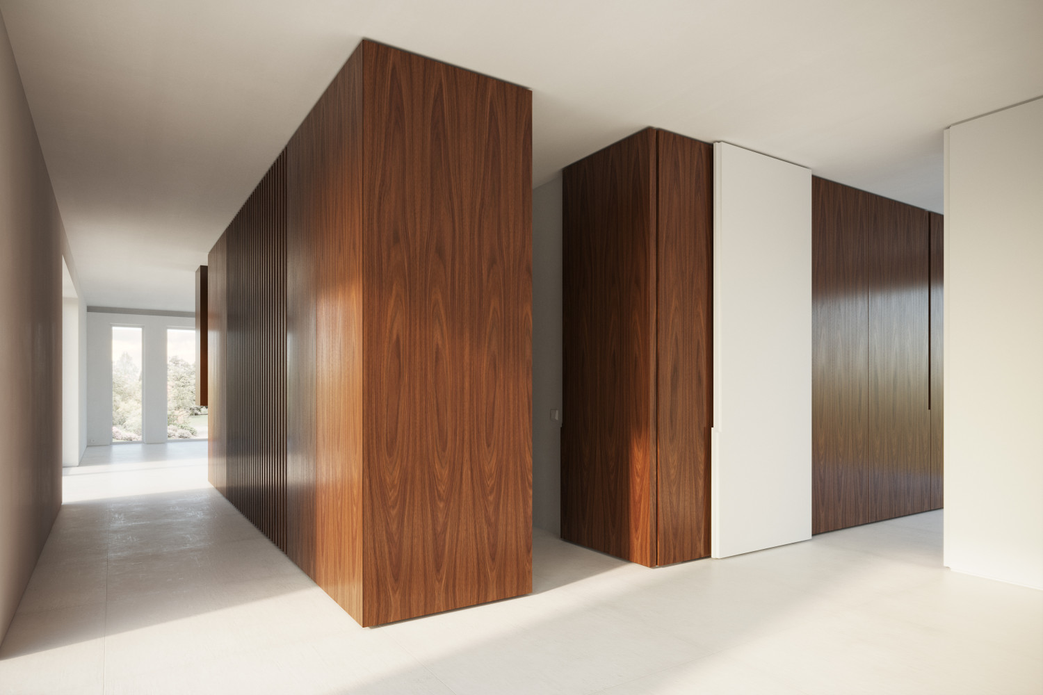 Shiny walnut veneer texture