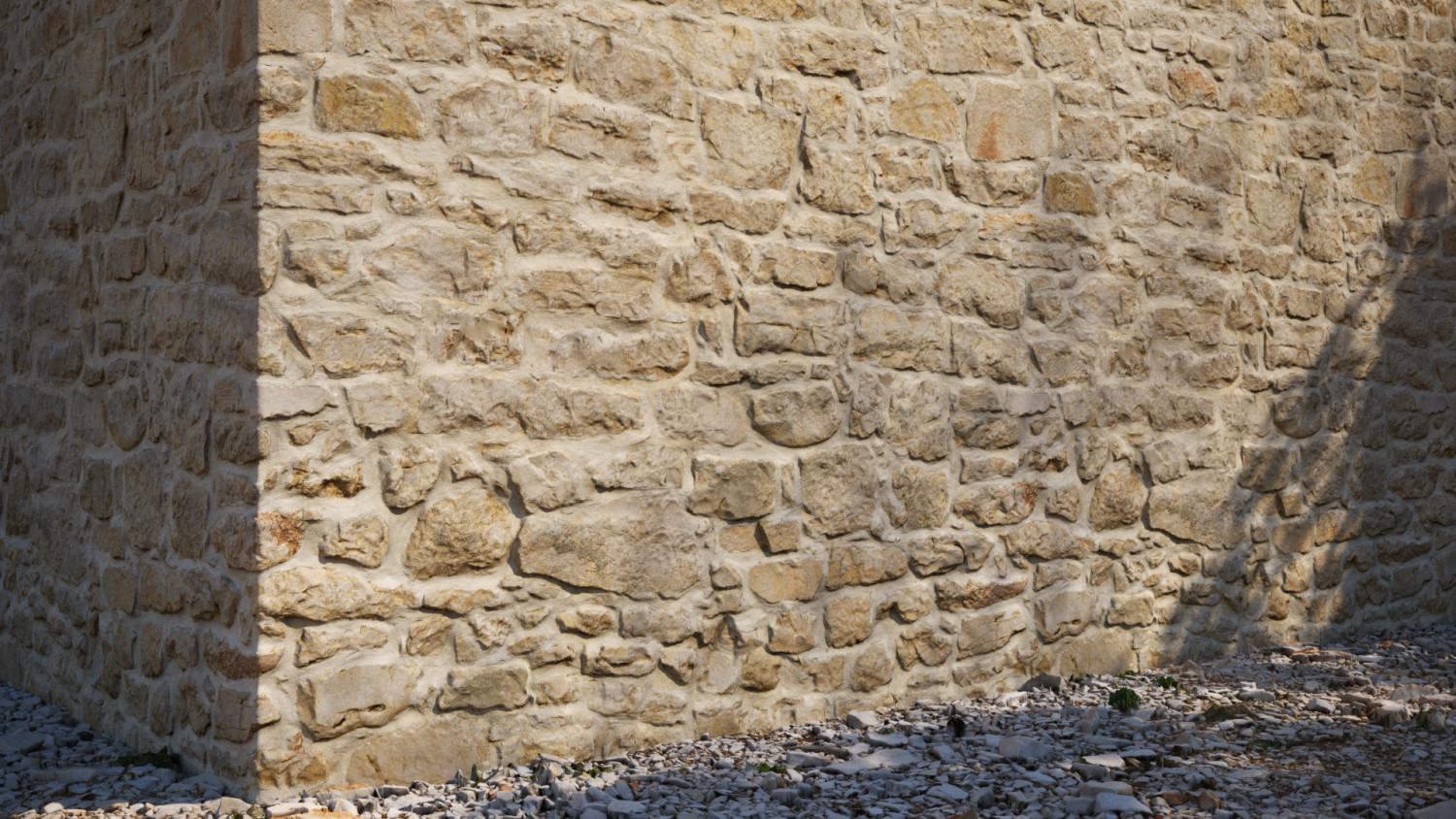 Yellow stone wall texture