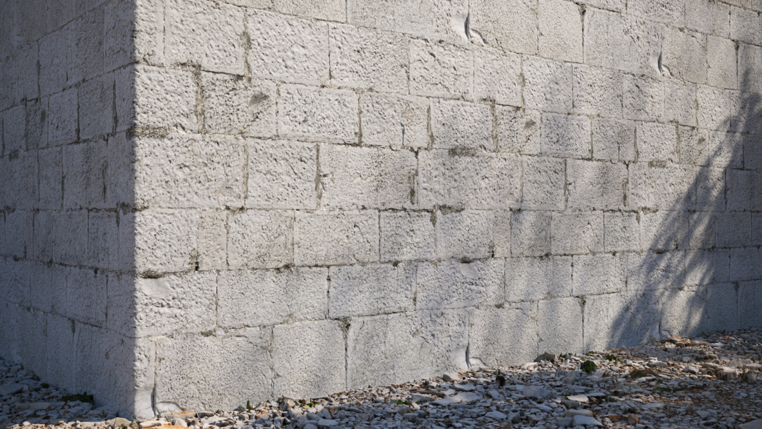 White stone aged wall texture