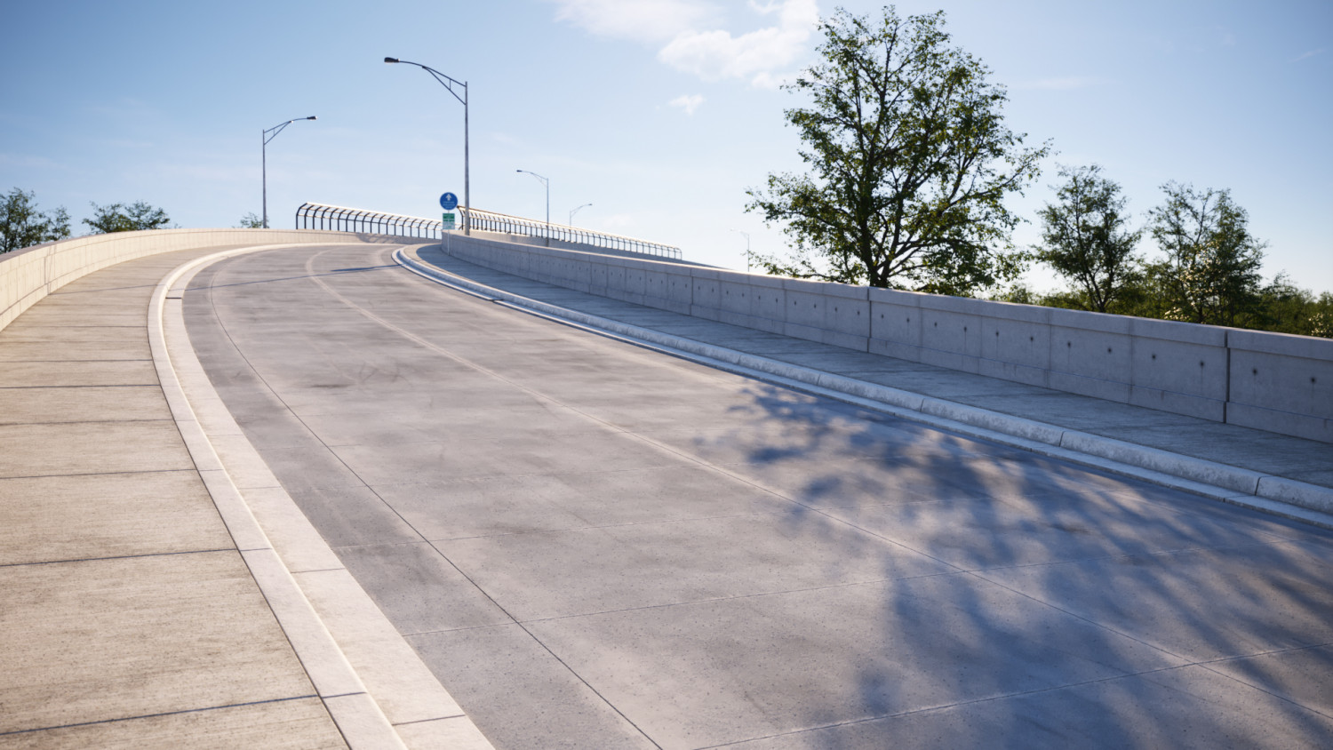 Dry concrete road texture