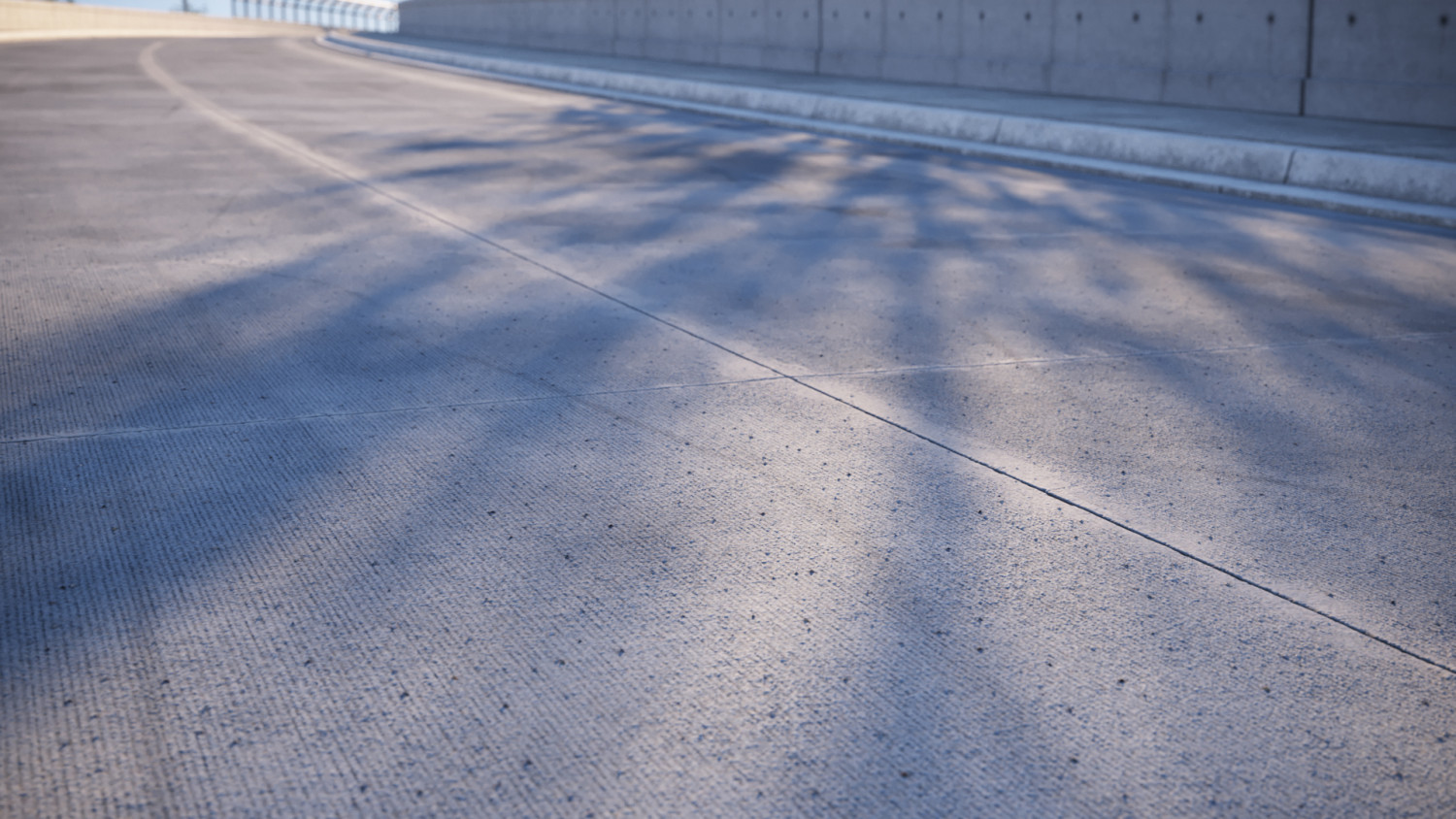 Dry concrete road texture