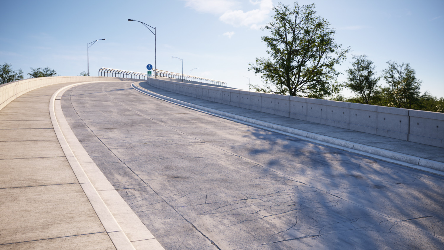 Dry damaged concrete road texture