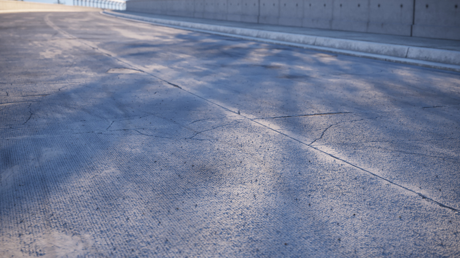 Dry damaged concrete road texture