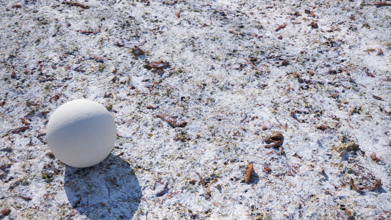 Grass covered in snow texture